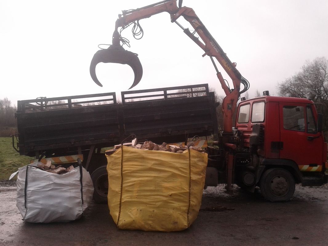 bulk bags of seasoned dry timber